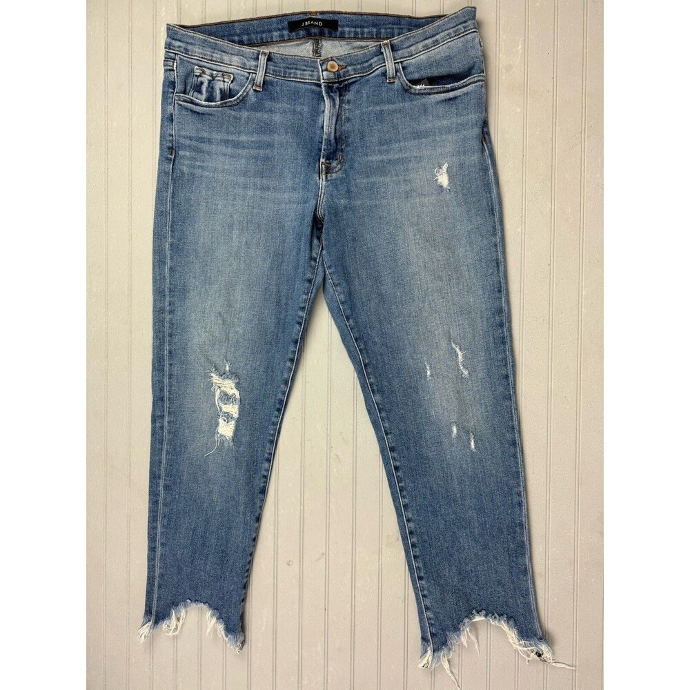 Madewell Size 27 Womens Jeans 9" Hi Rise skinny Black Raw Hem Button Fly Stretch